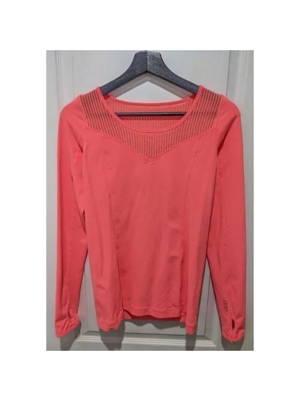 Lorna Jane | Mesh Long-Sleeve Performance Top in Coral
